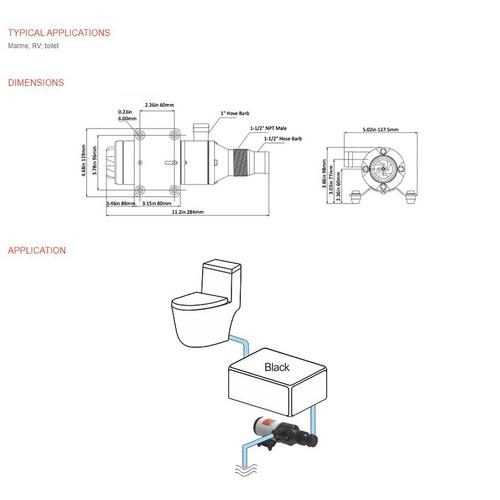 AVFALLSPUMP SEAFLO 45L 12V